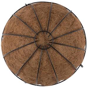 Ghiveci decorativ cu lant, rotund, nuca de cocos, 25x25x12 mm