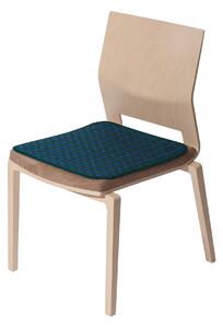 Perna pentru protectie scaun, Suprima, Albastru-Verde carouri, 45 x 45 cm