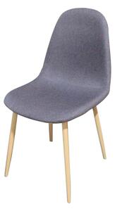 4 buc scaune acoperite cu material textil, mai multe culori-gri