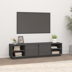 Comodă TV, gri, 156x40x40 cm, lemn masiv de pin