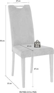Set 2 scaune Roberta maro 47/61/99 cm stofa