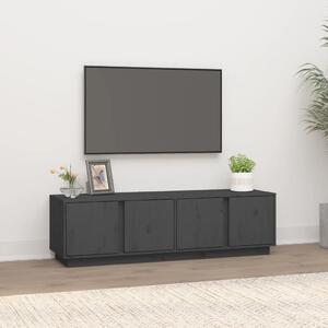 Comodă TV, gri, 140x40x40 cm, lemn masiv de pin