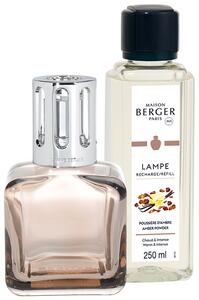 Set lampa catalitica cu parfum Berger Glacon Nude cu parfum Amber Powder 250ml