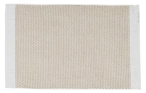 Covoraș de baie alb/bej din material textil 50x80 cm Grid – Mette Ditmer Denmark