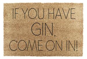 Covoraș de intrare din fibre de nucă de cocos 40x60 cm If You Have Gin – Artsy Doormats