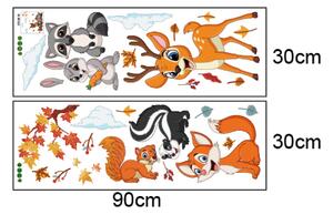 Autocolant de perete „Animale din pădure 3” 180x160cm
