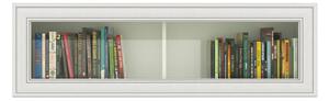 Vitrina suspendata Tiffany, alb vintage, 130x23,5x40 cm