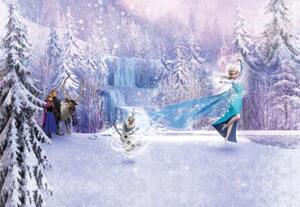 Fototapet Komar, model Disney Frozen Forest, hartie, semilavabil, cod 8-499, Multicolor, 368 x 254 cm, 8 piese
