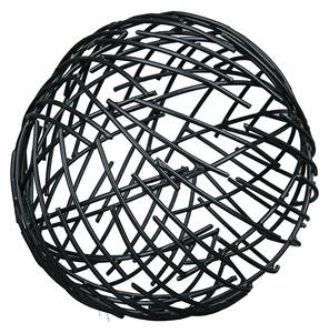 Decoratiune Wires Ball, Fier, Negru, 11 cm