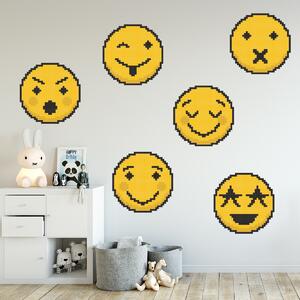 Pachet stickere pentru perete - Emoji Pixel 02