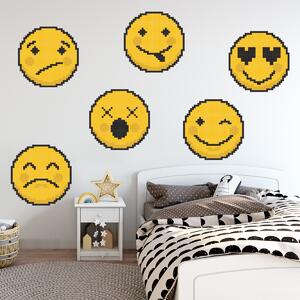 Pachet de stickere pentru perete - Emoji Pixel 01