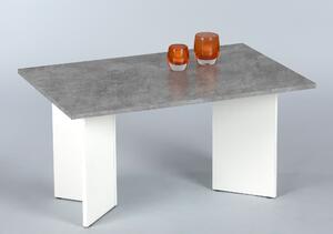 Masuta de cafea MINIMAL, PAL gri beton/alb, 86x58x44 cm