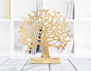 Decoratiune Albero, Fier, Auriu, 31,5x31x8,5 cm