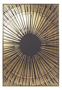 Tablou Bold 22763, Canvas MDF, Auriu Negru, 82.6x4.3x122.6 cm