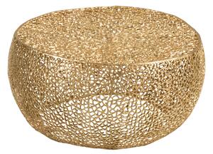 Masuta de cafea Round Coral, Aluminiu, Auriu, 85x85x41.5 cm