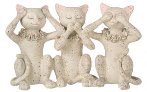 Decoratiune Cats, Compozit, Bej, 24x10x14 cm