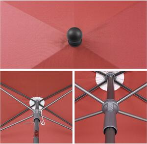 Umbrela soare patrata, UV50+, Rosu, 200 125 cm