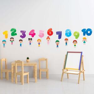Set stickere educative pentru perete - Numere si baloane