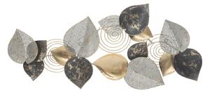 Decoratiune de perete Half Leaf A, Metal, Multicolor, 97X5.5X43 cm