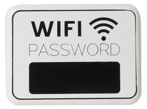 Pancarta Wifi, metal, negru alb, 34.5x25.3
