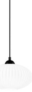 Lustră pe cablu HARMA 1xE27/15W/230V d. 25 cm alb/negru