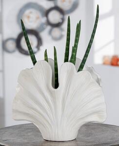 Vaza Ginko, Ceramica, Alb, 30x26x15x cm