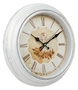 Ceas de Perete MCT, Model Vintage cu Flori, 30 cm