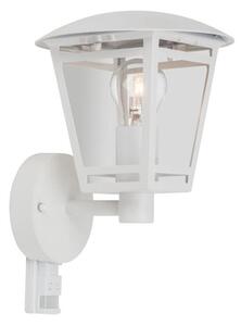 Ecolite Z1503S-BI - Aplică perete exterior cu senzor LAURA 1xE27/60W/230V IP44