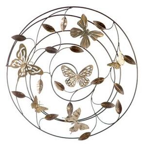 Decoratiune pentru perete Farfalle, gri maro auriu, 50 cm