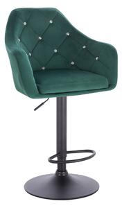 HR830CW Scaun Catifea Verde cu Bază Neagră