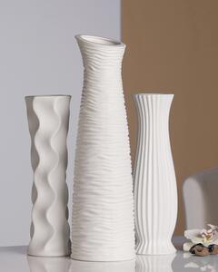 Set 3 vaze asortate Diverso alb, ceramica, 33.5 cm