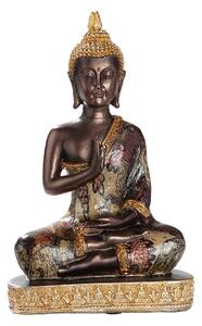 Decoratiune Buddha burma, rasina, maro auriu, 10x6,5x17 cm