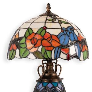 Brilagi - Lampă de masă Tiffany cu vitralii JUNGLE 1xE27/60W/230V + 1xE14/40W