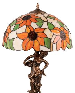 Brilagi - Lampă de masă Tiffany SUNFLOWER cu vitralii 1xE27/60W/230V