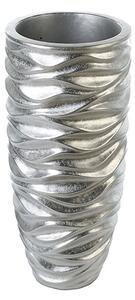 Ghiveci Waves, rasina fibra de sticla, argintiu, 76x35 cm