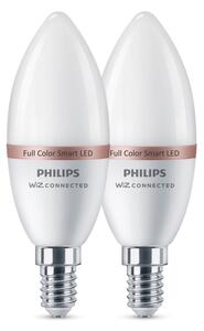 Set 2x Bec LED RGB reglabil Philips SMART C37 E14/4,9W/230V 2200-6500K