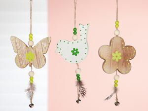 Set 3 ghirlande Butterfly, Bird, Flower, MDF, Multicolor, 11x26x1 cm