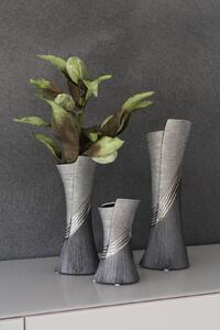 Vaza, BRIDGETOWN, Ceramica, Nuante de gri, 8X10X19 cm