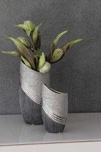 Vaza, BRIDGETOWN, Ceramica, Nuante de gri, 6X11X20 cm