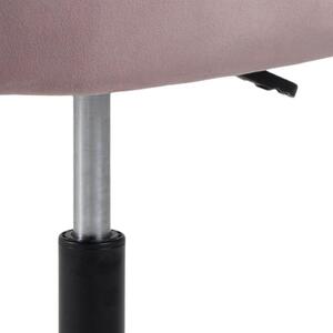 Scaun de birou ergonomic tapitat cu stofa, Brooke Velvet Roz / Negru, l59xA58,5xH88,5 cm