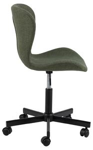 Scaun de birou ergonomic tapitat cu stofa, Batilda A-1 Verde / Negru, l55xA54xH87 cm