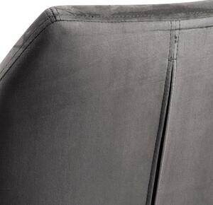 Scaun de birou ergonomic tapitat cu stofa, Nora Velvet Gri inchis / Negru, l58xA58xH91 cm