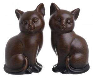 Set 2 statuete BROWN CATS, 21.5 cm