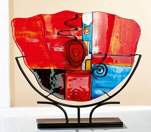 Vaza New Life, sticla, multicolor, 32.5x31.5x10.5 cm