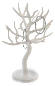 Suport bijuterii copac, rasina,alb, 23x31x18 cm