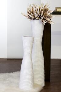 Vaza Tamera, ceramica, alb, 77x16 cm