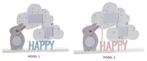 Rama foto multipla HAPPY RABBIT, 32x5x24 cm - 2 modele