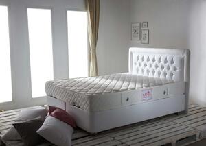 Baza de pat cu tablie si saltea Safir Homs 140x190 cm