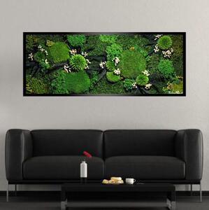 Tablou decorativ WildNature cu muschi plat si bombat licheni plante si flori criogenate