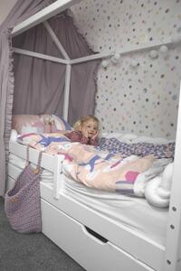 Pat pentru copii Casa Paul - Alb 200x90 cm pat fără spațiu de depozitare